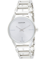 Calvin Klein Stately White Dial Silver Steel Strap Watch for Women - K3G23126 Buy Now By Calvin Klein