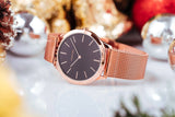 Calvin Klein Minimal Black Dial Rose Gold Mesh Bracelet Watch for Men - K3M2162Y Buy Now By Calvin Klein