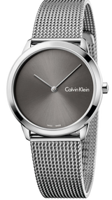 Calvin Klein Minimal Grey Dial Silver Mesh Bracelet Watch for Men - K3M22124 Buy Now By Calvin Klein