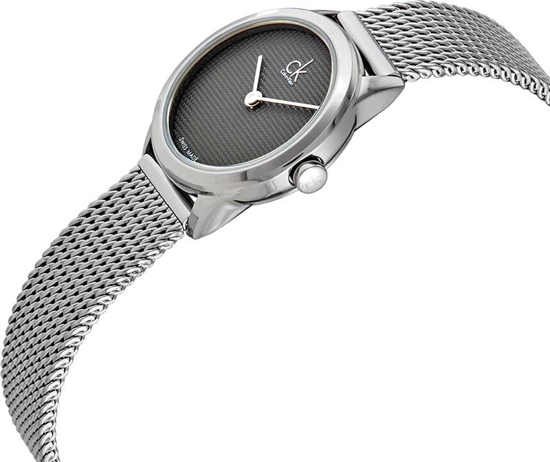 Calvin Klein Minimal Grey Dial Silver Mesh Bracelet Watch for Women - K3M2312X Buy Now By Calvin Klein