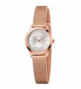 Calvin Klein Minimal White Dial Rose Gold Mesh Bracelet Watch for Women - K3M23626 Buy Now By Calvin Klein