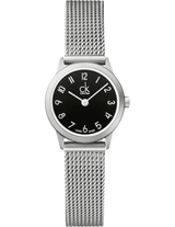 Calvin Klein Minimal Black Dial Silver Mesh Bracelet Watch for Women - K3M53151 Buy Now By Calvin Klein