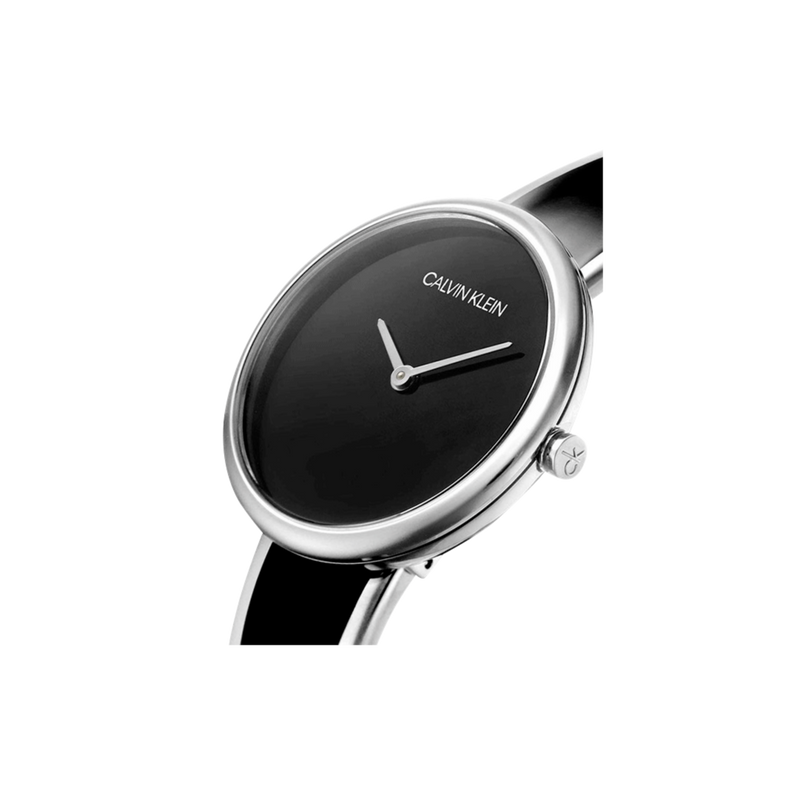 Calvin Klein Seduce Black Dial Two Tone Steel Strap Watch for Women - K4E2N111 Buy Now By Calvin Klein