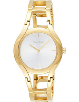 Calvin Klein Class White Dial Gold Steel Strap Watch for Women - K6R23526 Buy Now By Calvin Klein