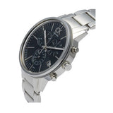 Calvin Klein Post Minimal Chronograph Black Dial Silver Steel Strap Watch for Men - K7627161 Buy Now By Calvin Klein