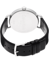 Calvin Klein Even Black Dial Black Leather Strap Watch for Women - K7B211C1