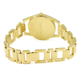 Calvin Klein Dainty White Dial Gold Steel Strap Watch for Women - K7L23546
