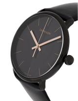 Calvin Klein High Noon Quartz Black Dial Black Leather Strap Watch for Men - K8M214CB Buy Now By Calvin Klein