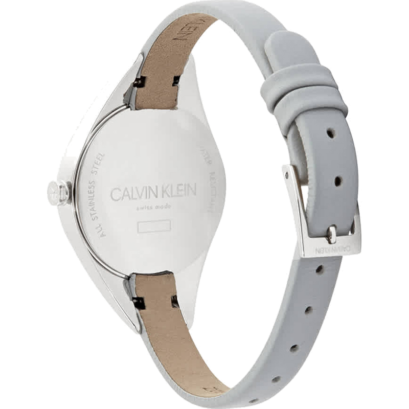 Calvin Klein Rebel Grey Dial Grey Leather Strap Watch for Women - K8P231Q4 Buy Now By Calvin Klein