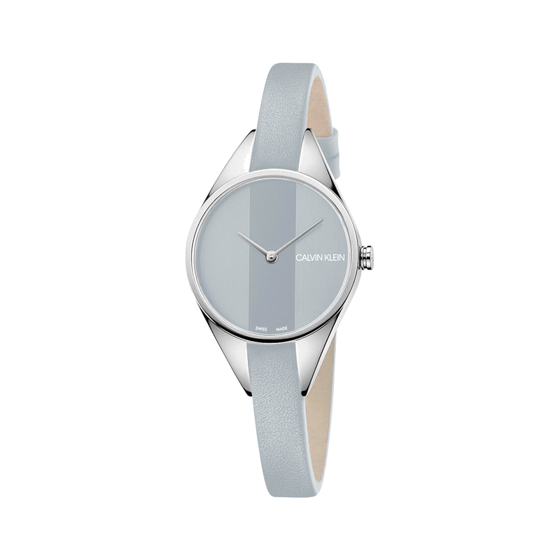 Calvin Klein Rebel Grey Dial Grey Leather Strap Watch for Women - K8P231Q4 Buy Now By Calvin Klein