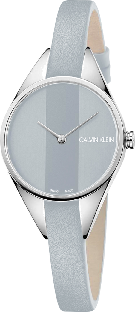 Calvin Klein Rebel Grey Dial Grey Leather Strap Watch for Women - K8P231Q4 Buy Now By Calvin Klein