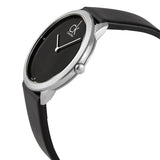 Calvin Klein Minimal Diamonds Black Dial Black Leather Strap Watch for Men - K3M211CS Buy Now By Calvin Klein