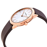 Calvin Klein Minimal White Dial Brown Leather Strap Watch for Women - K3M226G6 Buy Now By Calvin Klein