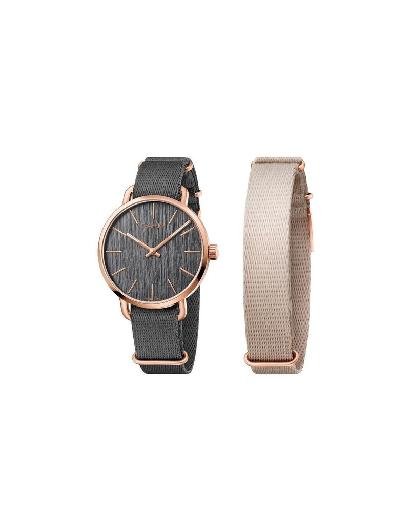 Calvin Klein Even Grey Dial Grey NATO Strap Watch for Men - K7B216P3 Buy Now By Calvin Klein