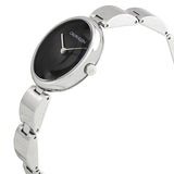 Shop Calvin Klein Wavy Black Dial Silver Steel Strap Watch for Women - K9U23141 in USA