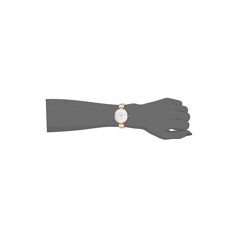 Shop Calvin Klein Wavy White Dial Rose Gold Steel Strap Watch for Women - K9U23646 in USA
