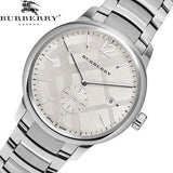 Shop Burberry The Classic Silver Dial Silver Steel Strap Watch for Men - BU10004 in USA
