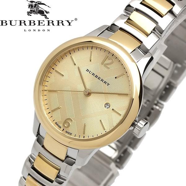 Shop Burberry The Classic Champagne Gold Dial Two Tone Steel Strap Watch for Women - BU10118 in USA