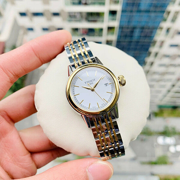 Tissot T Classic Carson Quartz White Dial Two Tone Steel Strap Watch for Men - T085.410.22.011.00 Buy Now By Tissot