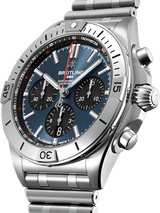 Breitling Chronomat B01 42mm Blue Dial Silver Steel Strap Watch for Men - AB0134101C1A1
