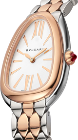 Bvlgari Serpenti Seduttori White Dial Two Tone Steel Strap Watch for Women - SERPENTI103277