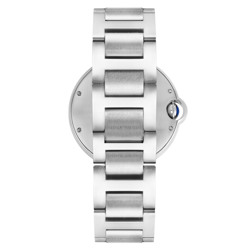 Cartier Ballon Bleu De Cartier Diamonds Silver Dial Silver Steel Strap Watch for Women - W4BB0023