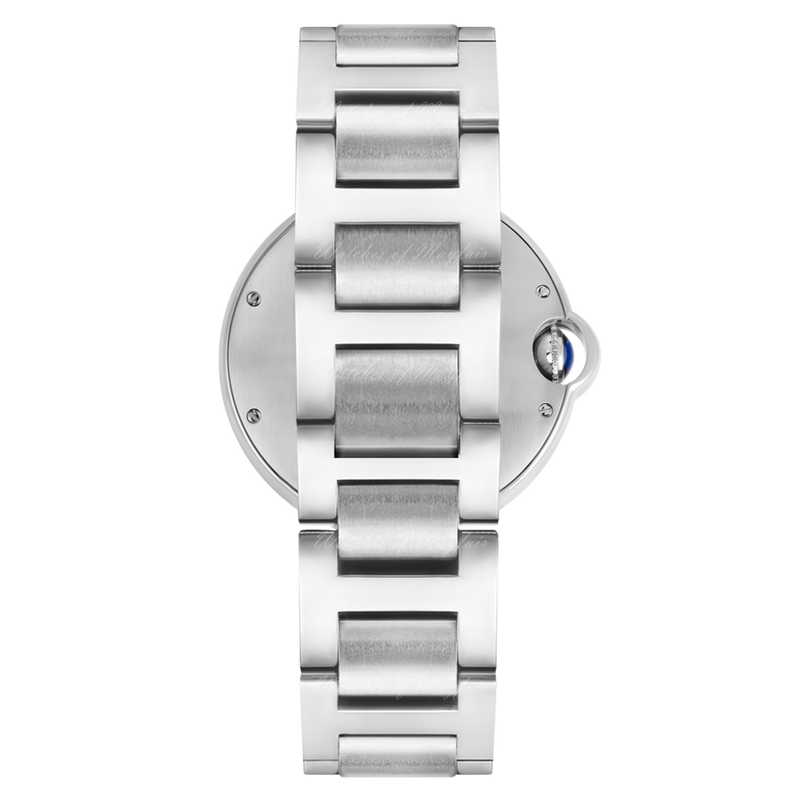 Cartier Ballon Bleu De Cartier Diamonds Silver Dial Silver Steel Strap Watch for Women - W4BB0023