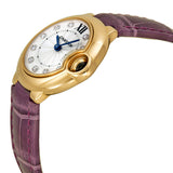 Cartier Ballon Bleu Diamonds White Dial Pink Leather Strap Watch for Women - WE902050 Buy Now By Cartier
