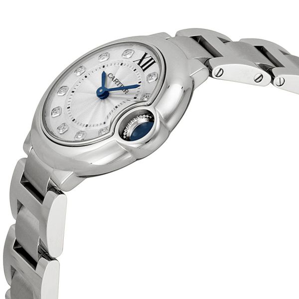 Cartier Ballon Bleu de Cartier Diamonds Silver Dial Silver Steel Strap Watch for Women - WE902073 Buy Now By Cartier
