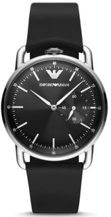 Emporio Armani Aviator Quartz Black Dial Black Leather Strap Watch For Men - AR11336 Buy Now By Emporio Armani