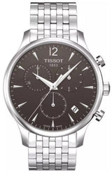 Tissot T Classic Tradition Chronograph Black Dial Silver Steel Strap Watch For Men - T063.617.11.057.00 Buy Now By Tissot