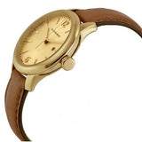 Shop Burberry The Classic Champagne Gold Dial Brown Leather Strap Watch for Women - BU10101 in USA