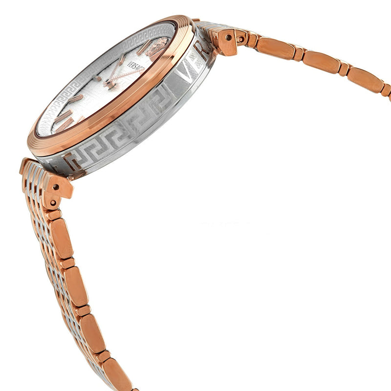 Versace V-Twist White Dial Two Tone Mesh Bracelet Watch for Women - VELS00719 Buy Now By Versace