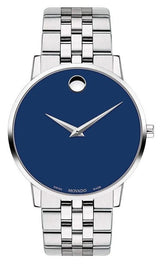 Movado Museum Classic Blue Dial Silver Steel Strap Watch for Men - 0607212 Buy Now By Movado