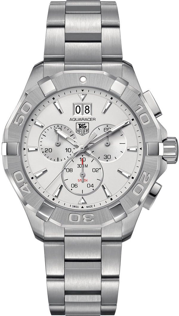 Shop Tag Heuer Aquaracer White Dial Silver Steel Strap Watch for Men - CAY1111.BA0927 in USA