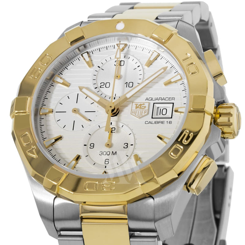 Tag Heuer Aquaracer Caliber 16 Automatic White Dial Two Tone Steel Strap Watch for Men - CAY2121.BB0923 Buy Now By Tag Heuer