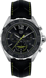 Tag Heuer Formula 1 Aston Martin Black Dial Black Leather Strap Watch for Men - CAZ101P.FC8245 Buy Now By Tag Heuer