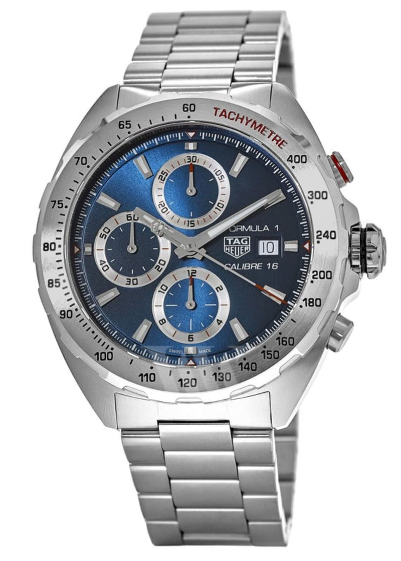 Shop Tag Heuer Formula 1 Automatic Chronograph Blue Dial Silver Strap Watch for Men - CAZ2015.BA0876 in USA