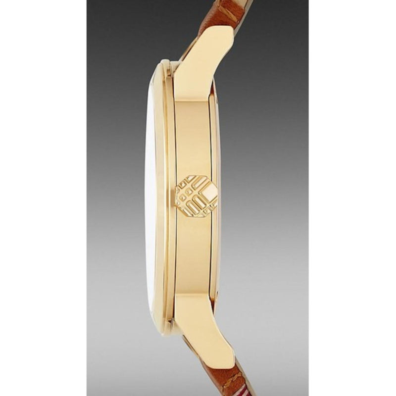 Burberry The City Gold Dial Brown Leather Strap Watch for Women - BU9133 Buy Now By Burberry