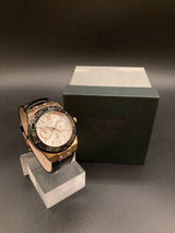 Guess Limelight Quartz White Dial Black Leather Strap Watch For Women - W0775L9 Buy Now By Guess