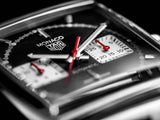 Tag Heuer Monaco Automatic Chronograph Black Dial Black Leather Strap Watch for Men - CBL2113.FC6177 Buy Now By Tag Heuer