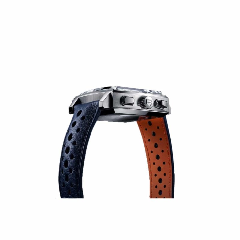 Tag Heuer Monaco Gulf Automatic Chronograph Blue Dial Blue Leather Strap Watch for Men - CBL2115.FC6494 Buy Now By Tag Heuer