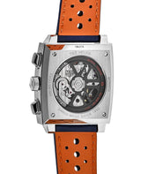 Tag Heuer Monaco Gulf Automatic Chronograph Blue Dial Blue Leather Strap Watch for Men - CBL2115.FC6494 Buy Now By Tag Heuer