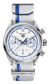 Tag Heuer Carrera Porsche RS 2.7 Automatic Chronograph White Dial White Nylon Strap Watch for Men - CBN2016.EB0275 Buy Now By Tag Heuer
