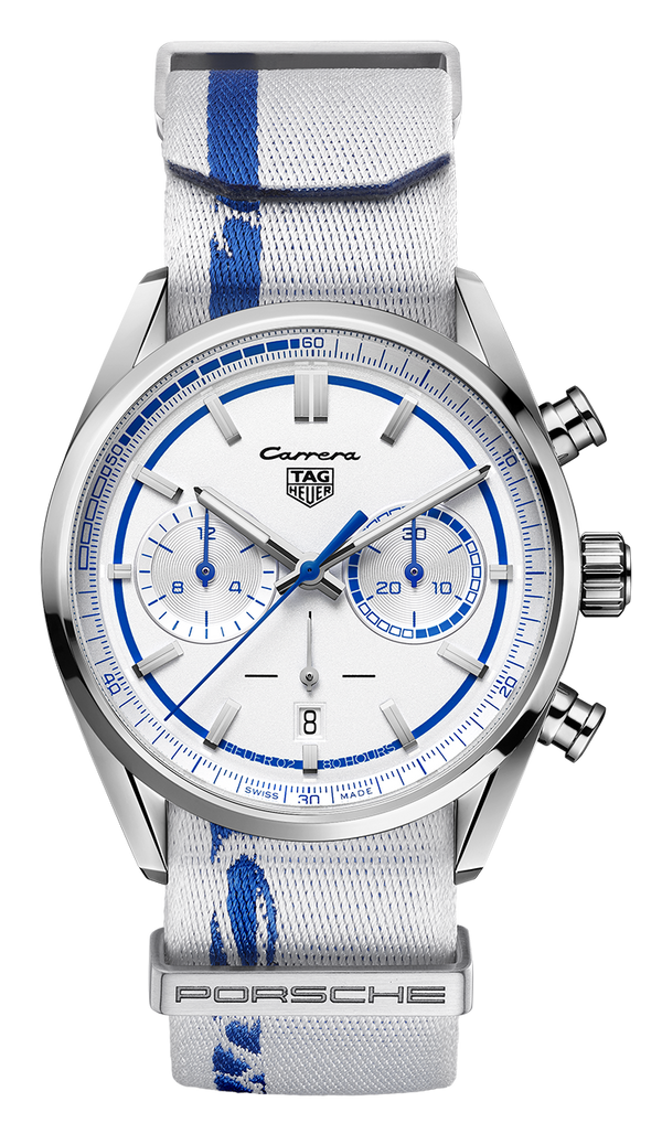Tag Heuer Carrera Porsche RS 2.7 Automatic Chronograph White Dial White Nylon Strap Watch for Men - CBN2016.EB0275 Buy Now By Tag Heuer