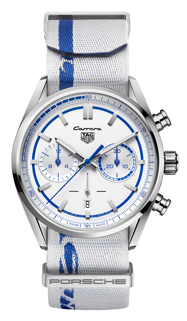 Tag Heuer Carrera Porsche RS 2.7 Automatic Chronograph White Dial White Nylon Strap Watch for Men - CBN2016.EB0275 Buy Now By Tag Heuer