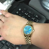 Michael Kors Lexington Quartz Blue Dial Gold Steel Strap Watch For Women - MK3271 Buy Now By Michael Kors