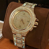 Michael Kors Camille Diamonds Gold Dial Gold Steel Strap Watch for Women - MK5720 Buy Now By Michael Kors