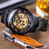 Fossil Townsman Automatic Skeleton Black Dial Black Steel Strap Watch for Men - ME3197 Buy Now By Fossil