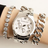 Michael Kors Runway Twist Silver Dial Silver Stainless Steel Strap Watch for Women - MK3149 Buy Now By Michael Kors